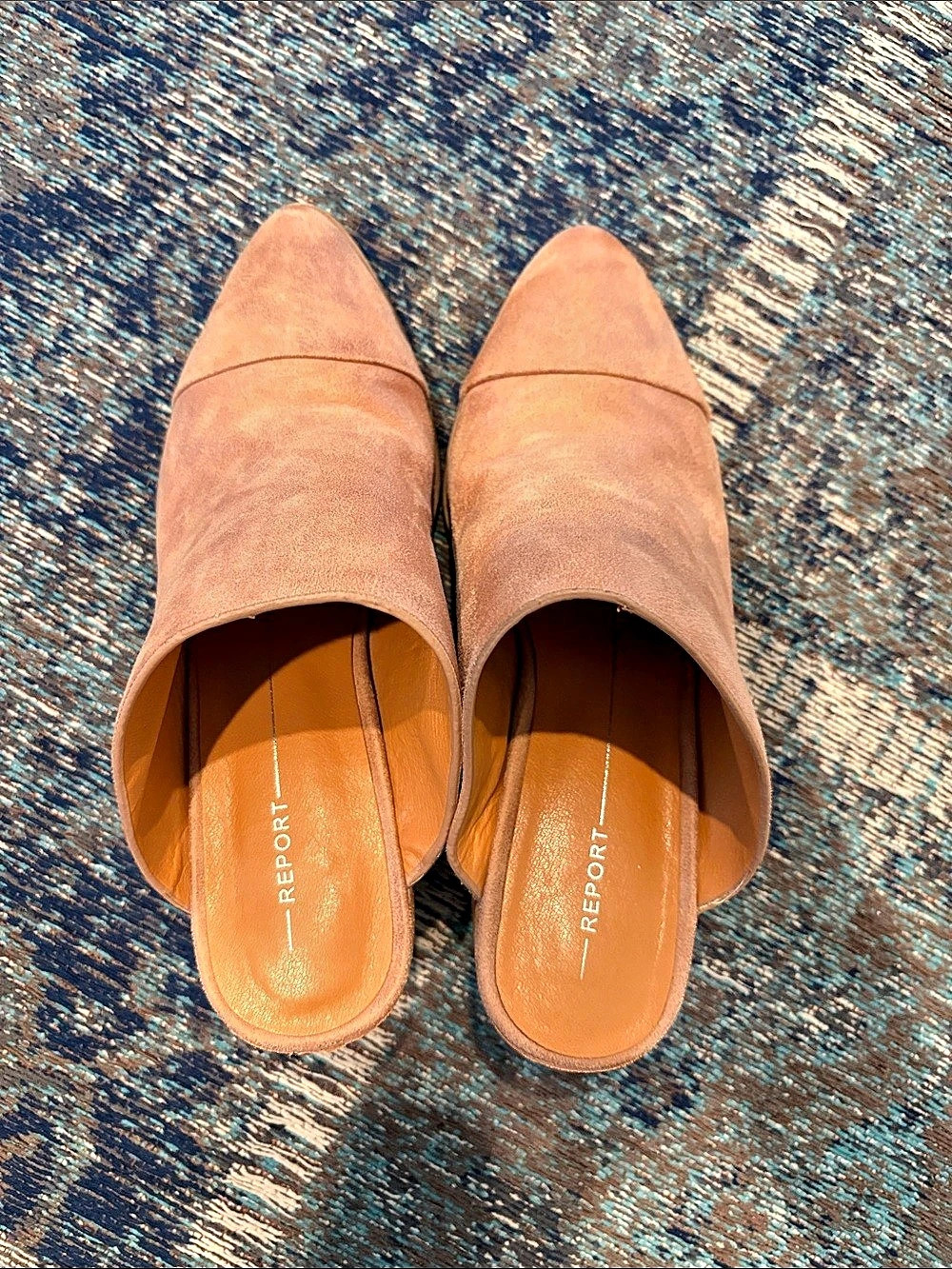 REPORT Ira Pointed Toe Mules Suede Brown US 7.5